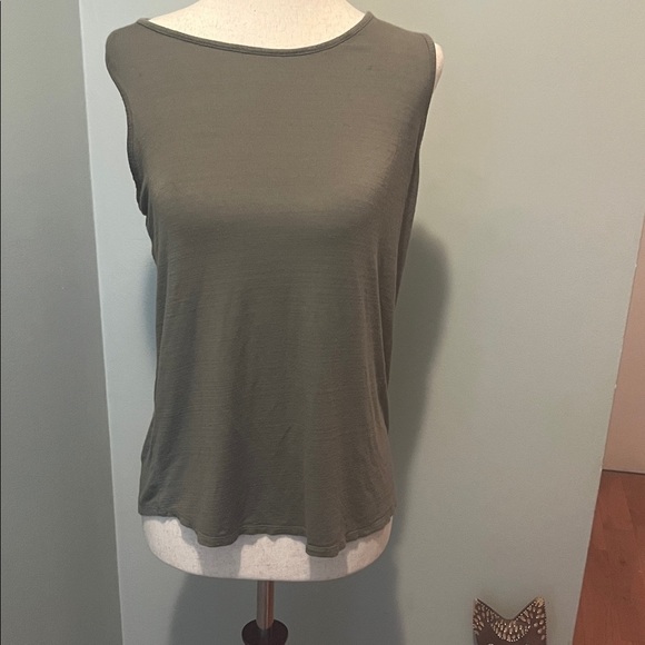 Papermoon Tops - Papermoon Khaki Sleeveless Tank Top